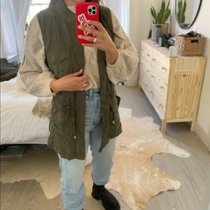 Green army vest
